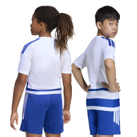 Maillot de football adidas Hooped 26 pour Enfants, blanc et bleu