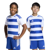 Maillot de football adidas Hooped 26 pour Enfants, blanc et bleu