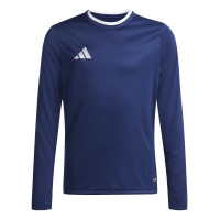 Maillot de football à manches longues adidas Entrada 26 pour Enfants, bleu foncé et blanc