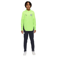 PUMA Manchester City Survêtement 1/4 Zip 2025-2026 Enfants Vert Clair Bleu Foncé
