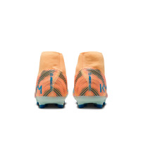Nike Zoom Mercurial Superfly 10 Mbappé Academy Gras / Kunstgras Voetbalschoenen (MG) Lichtoranje Turquoise