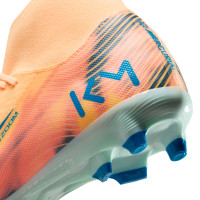 Nike Zoom Mercurial Superfly 10 Mbappé Academy Gras / Kunstgras Voetbalschoenen (MG) Lichtoranje Turquoise