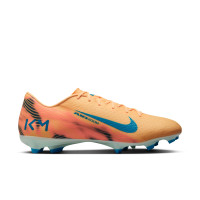 Nike Zoom Mercurial Vapor 16 Mbappé Academy Gazon Naturel Artificiel Chaussures de Foot (MG) Orange Clair Turquoise