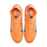 Nike Zoom Mercurial Superfly 10 Mbappé Pro Gras Voetbalschoenen (FG) Lichtoranje Turquoise