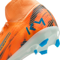 Nike Zoom Mercurial Superfly 10 Mbappé Pro Gras Voetbalschoenen (FG) Lichtoranje Turquoise