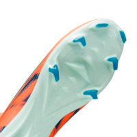 Nike Zoom Mercurial Superfly 10 Mbappé Pro Gras Voetbalschoenen (FG) Lichtoranje Turquoise