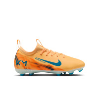 Nike Zoom Mercurial Vapor 16 Mbappé Academy Gras / Kunstgras Voetbalschoenen (MG) Kids Lichtoranje Turquoise