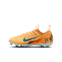 Nike Zoom Mercurial Vapor 16 Mbappé Academy Gras / Kunstgras Voetbalschoenen (MG) Kids Lichtoranje Turquoise