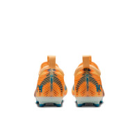 Nike Zoom Mercurial Vapor 16 Mbappé Academy Gras / Kunstgras Voetbalschoenen (MG) Kids Lichtoranje Turquoise