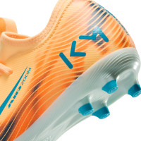 Nike Zoom Mercurial Vapor 16 Mbappé Academy Gras / Kunstgras Voetbalschoenen (MG) Kids Lichtoranje Turquoise