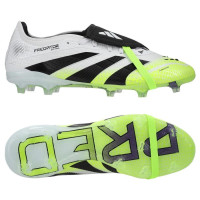adidas Predator Pro FT Gazon Naturel Chaussures de Foot (FG) Blanc Noir Néon Jaune