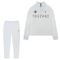 Survêtement Touzani Platinum Bekko 1/4 Zip pour Enfants, bleu clair et blanc