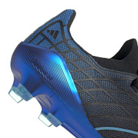 adidas F50 Spider Elite Gazon Naturel Chaussures de Foot (FG) Noir Bleu