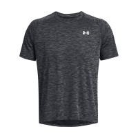 Under Armour Tech Textured Trainingsshirt Donkergrijs Zwart Wit