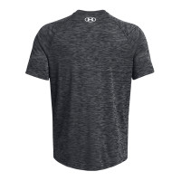 Under Armour Tech Textured Trainingsshirt Donkergrijs Zwart Wit