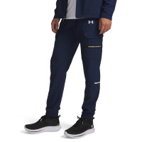Survêtement tissé utilitaire Under Armour Tech, entièrement zippé, bleu foncé, noir