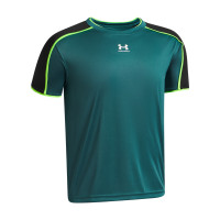 Chemise d'entraînement Under Armour Challenger pour Enfants, vert foncé, vert clair, blanc
