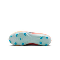 Nike Zoom Mercurial Superfly 10 Mbappé Academy Gras / Kunstgras Voetbalschoenen (MG) Kids Lichtoranje Turquoise