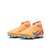 Nike Zoom Mercurial Superfly 10 Mbappé Academy Gras / Kunstgras Voetbalschoenen (MG) Kids Lichtoranje Turquoise