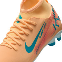 Nike Mercurial Superfly 10 Mbappé Club Gras / Kunstgras Voetbalschoenen (MG) Kids Lichtoranje Turquoise