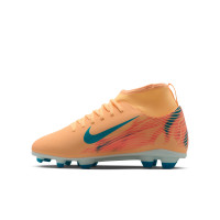 Nike Mercurial Superfly 10 Mbappé Club Gras / Kunstgras Voetbalschoenen (MG) Kids Lichtoranje Turquoise