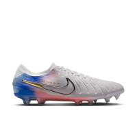 Nike Tiempo Legend 10 Elite Gras Voetbalschoenen (FG) Grijs Blauw Roze