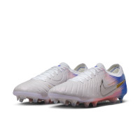 Nike Tiempo Legend 10 Elite Gras Voetbalschoenen (FG) Grijs Blauw Roze