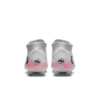 Nike Phantom 6 High Elite Gazon Naturel Chaussures de Foot (FG) Argenté Turquoise Orange Bleu