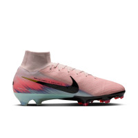 Nike Zoom Mercurial Superfly 10 Elite Gras Voetbalschoenen (FG) Roze Blauw Turquoise