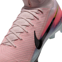 Nike Zoom Mercurial Superfly 10 Elite Gras Voetbalschoenen (FG) Roze Blauw Turquoise