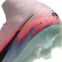 Nike Zoom Mercurial Superfly 10 Elite Gras Voetbalschoenen (FG) Roze Blauw Turquoise