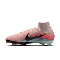Nike Zoom Mercurial Superfly 10 Elite Gras Voetbalschoenen (FG) Roze Blauw Turquoise