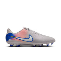 Nike Tiempo Legend 10 Academy Gras / Kunstgras Voetbalschoenen (MG) Grijs Blauw Roze