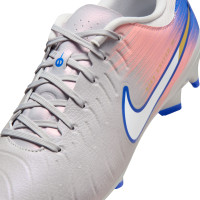 Nike Tiempo Legend 10 Academy Gras / Kunstgras Voetbalschoenen (MG) Grijs Blauw Roze