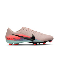 Nike Zoom Mercurial Vapor 16 Academy Gazon Naturel Artificiel Chaussures de Foot (MG) Rose Bleu Turquoise