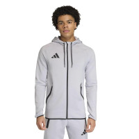 Combinaison de jogging à fermeture éclair intégrale adidas Tiro Travel, gris
