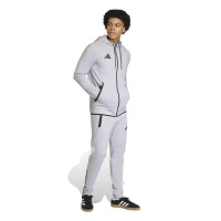 Combinaison de jogging à fermeture éclair intégrale adidas Tiro Travel, gris