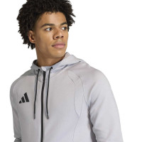 Combinaison de jogging à fermeture éclair intégrale adidas Tiro Travel, gris