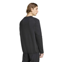 adidas Allemagne Tiro Travel Crew Sweat-Shirt 2026-2028 Noir Blanc