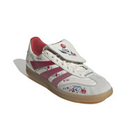 adidas Predator TFG Freestyle Chaussures de Foot en Salle (IN) Blanc Cassé Gris Rose Rouge