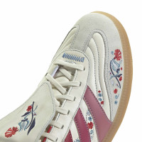 adidas Predator TFG Freestyle Chaussures de Foot en Salle (IN) Blanc Cassé Gris Rose Rouge