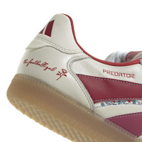 adidas Predator TFG Freestyle Chaussures de Foot en Salle (IN) Blanc Cassé Gris Rose Rouge