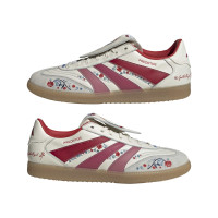 adidas Predator TFG Freestyle Chaussures de Foot en Salle (IN) Blanc Cassé Gris Rose Rouge