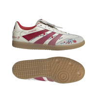 adidas Predator TFG Freestyle Chaussures de Foot en Salle (IN) Blanc Cassé Gris Rose Rouge