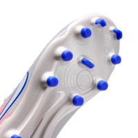 Nike Tiempo Legend 10 Academy Gras / Kunstgras Voetbalschoenen (MG) Kids Grijs Blauw Roze