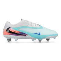 Nike Phantom 6 Low Elite Crampons Vissés Chaussures de Foot (SG) Pro Player Argenté Turquoise Orange Bleu