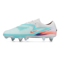 Nike Phantom 6 Low Elite Crampons Vissés Chaussures de Foot (SG) Pro Player Argenté Turquoise Orange Bleu
