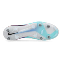 Nike Phantom 6 Low Elite Crampons Vissés Chaussures de Foot (SG) Pro Player Argenté Turquoise Orange Bleu