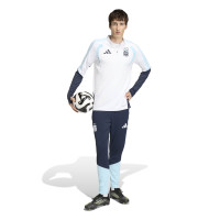 adidas Argentinië Trainingstrui 1/4-Zip 2026-2028 Wit Donkerblauw Lichtblauw