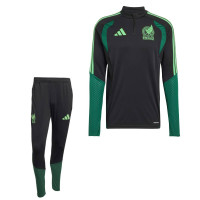adidas Mexico Trainingspak 1/4-Zip 2026-2028 Zwart Lichtgroen Groen